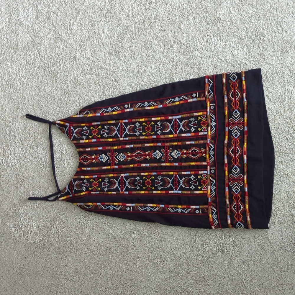 Embroidered Shift Dress